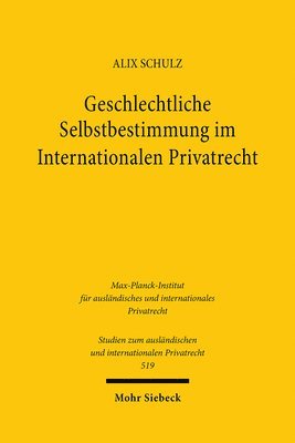 bokomslag Geschlechtliche Selbstbestimmung im Internationalen Privatrecht