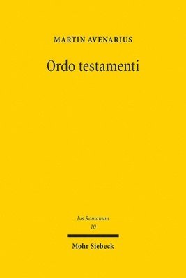 bokomslag Ordo testamenti