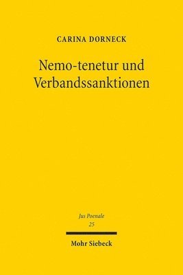 bokomslag Nemo-tenetur und Verbandssanktionen