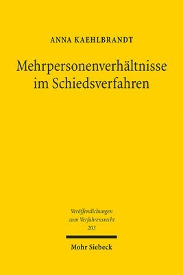 bokomslag Mehrpersonenverhältnisse im Schiedsverfahren