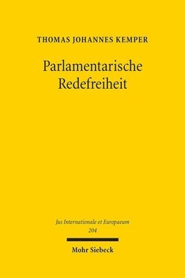 bokomslag Parlamentarische Redefreiheit