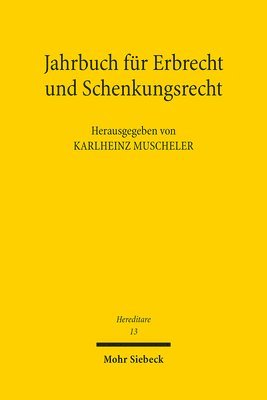 bokomslag Jahrbuch fr Erbrecht und Schenkungsrecht