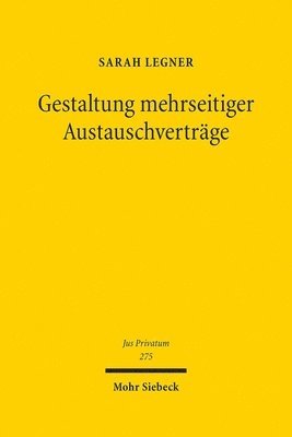 bokomslag Gestaltung mehrseitiger Austauschverträge