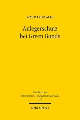 bokomslag Anlegerschutz bei Green Bonds
