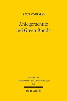 bokomslag Anlegerschutz bei Green Bonds