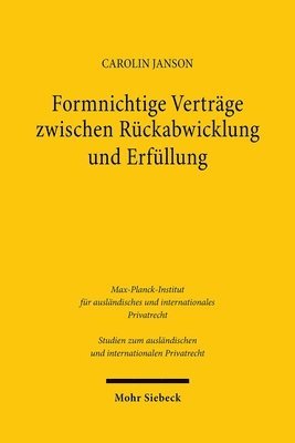 bokomslag Formnichtige Verträge zwischen Rückabwicklung und Erfüllung