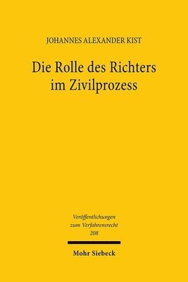 bokomslag Die Rolle des Richters im Zivilprozess