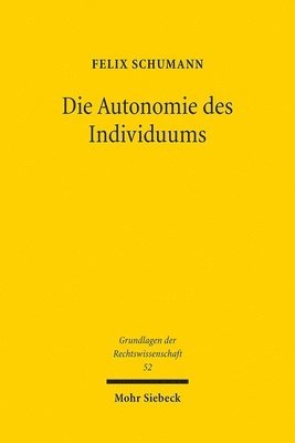 bokomslag Die Autonomie des Individuums