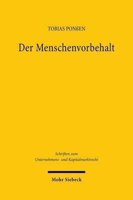 Tobias Ponßen - Der Menschenvorbehalt, Häftad