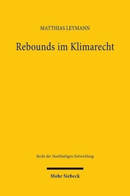 bokomslag Rebounds im Klimarecht