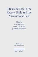 bokomslag Ritual and Law in the Hebrew Bible and the Ancient Near East