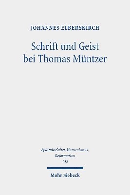 bokomslag Schrift und Geist bei Thomas Müntzer