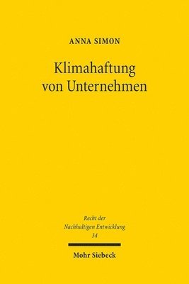 bokomslag Klimahaftung von Unternehmen