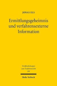 bokomslag Ermittlungsgeheimnis und verfahrensexterne Information