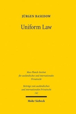 bokomslag Uniform Law