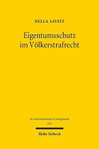 bokomslag Eigentumsschutz im Vlkerstrafrecht