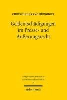 bokomslag Geldentschädigungen im Presse- und Äußerungsrecht