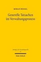 Roman Hensel - Generelle Tatsachen im Verwaltungsprozess, Häftad