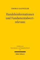 Handelsinformationen und Fundamentalwertrelevanz