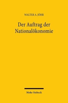 bokomslag Der Auftrag der Nationalkonomie