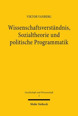 bokomslag Wissenschaftsverstndnis, Sozialtheorie und politische Programmatik