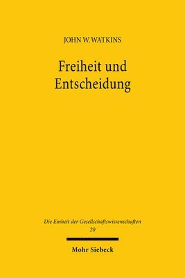 bokomslag Freiheit und Entscheidung