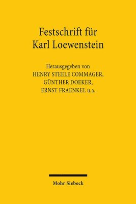 Festschrift fr Karl Loewenstein 1