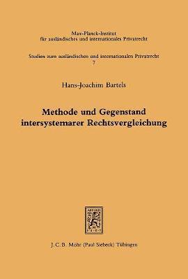 bokomslag Methode und Gegenstand intersystemarer Rechtsvergleichung