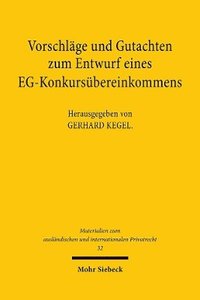 bokomslag Vorschläge und Gutachten zum Entwurf eines EG-Konkursübereinkommens