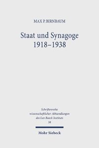 bokomslag Staat und Synagoge 1918-1938