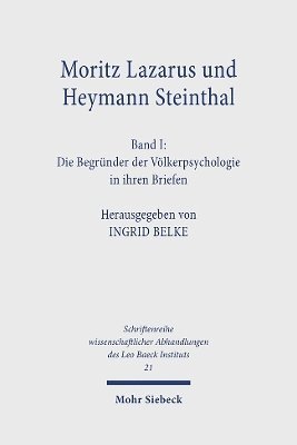 bokomslag Moritz Lazarus und Heymann Steinthal