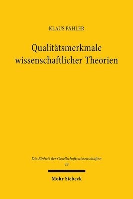 bokomslag Qualittsmerkmale wissenschaftlicher Theorien