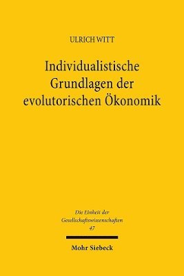 bokomslag Individualistische Grundlagen der evolutorischen konomik