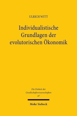bokomslag Individualistische Grundlagen der evolutorischen konomik