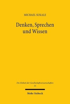 bokomslag Denken, Sprechen und Wissen