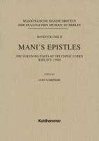 bokomslag Mani's Epistles: The Surviving Parts of the Coptic Codex Berlin P. 15998