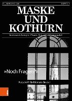Eva Krivanec, Thomas Tode - Maske Und Kothurn 2019 Jg. 65, Heft 1-2: Internationale Beitrage Zur Theater-, Film Und Medienwissenschaft. Neues Von Bauhaus Und Film, Häftad