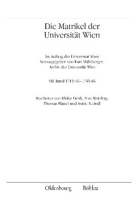 Die Matrikel der Universität Wien