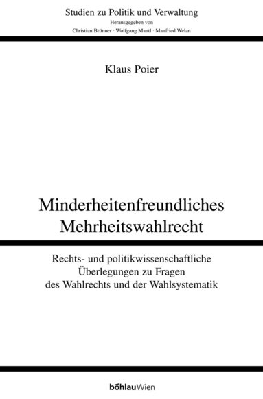 Klaus Poier - Minderheitenfreundliches Mehrheitswahlrecht, Häftad