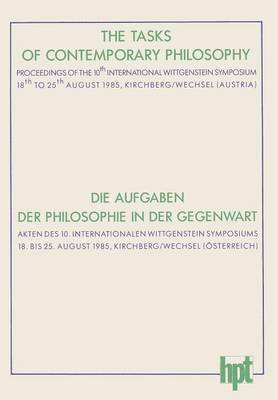 The Tasks of Contemporary Philosophy / Die Aufgaben der Philosophie in der Gegenwart 1