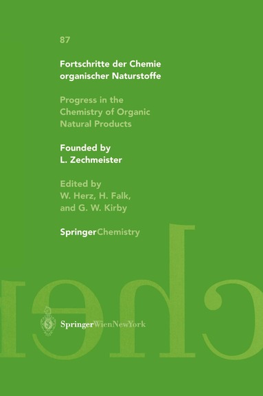 H. Budzikiewicz, T. Flessner, R. Jautelat, U. Scholz, E. Winterfeldt - Progress in the Chemistry of Organic Natural Products, Inbunden