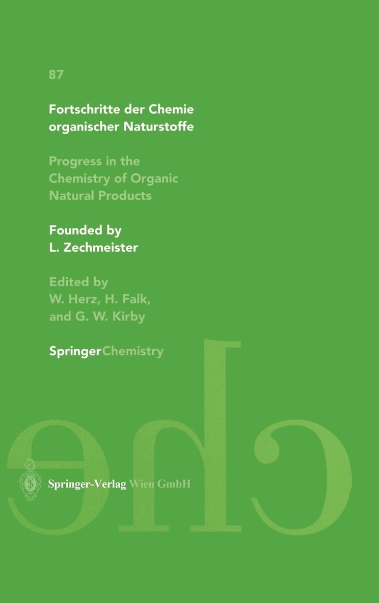 Progress in the Chemistry of Organic Natural Products: v. 87 1