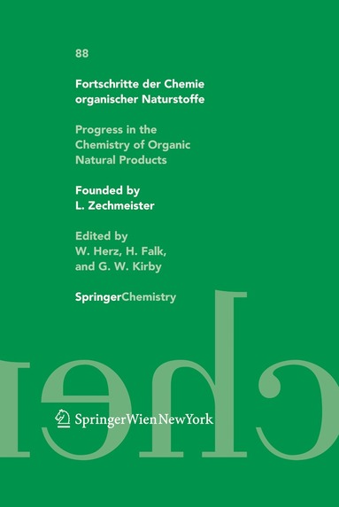 J. F. Grove, E. Reimann, W. Herz, Heinz Falk, G.W. Kirby - Fortschritte der Chemie organischer Naturstoffe / Progress in the Chemistry of Organic Natural Products 88, Inbunden