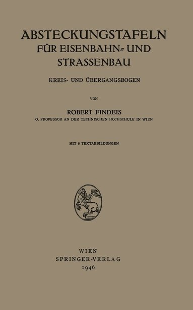 bokomslag Absteckungstafeln fr Eisenbahn- und Strassenbau