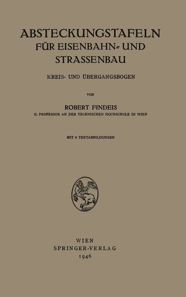 bokomslag Absteckungstafeln für Eisenbahn- und Strassenbau