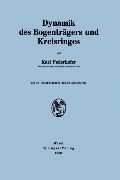 bokomslag Dynamik des Bogentrgers und Kreisringes