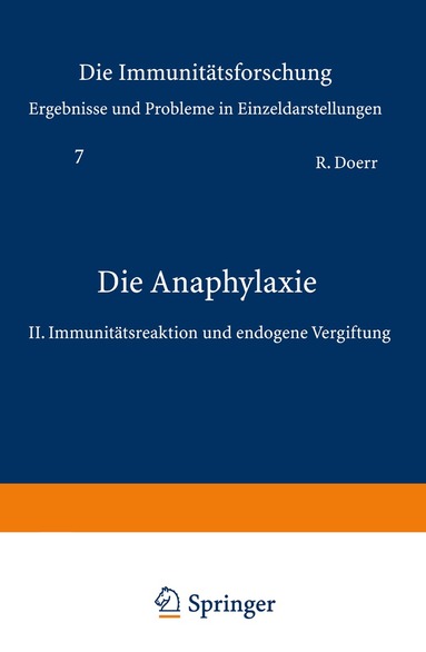 Robert Doerr, Robert Doerr - Die Anaphylaxie, Häftad