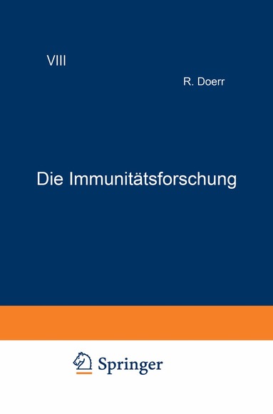 Robert Doerr, Robert Doerr - Die Immunitätsforschung, Häftad