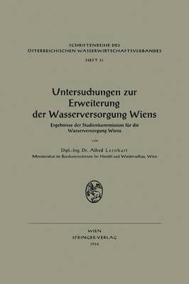 bokomslag Untersuchungen zur Erweiterung der Wasserversorgung Wiens