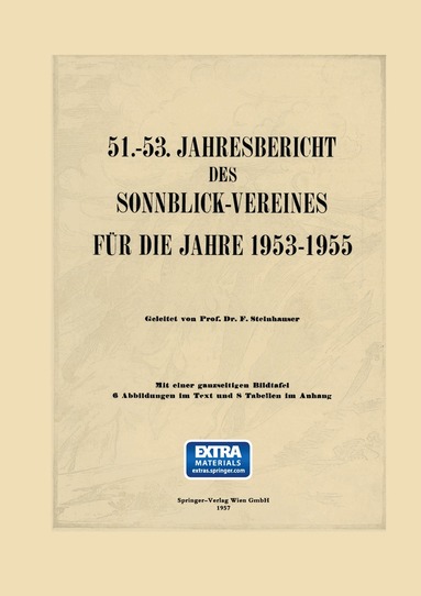 J. Springer - 51.–53. Jahresbericht des Sonnblick-Vereines für die Jahre 1953–1955, Häftad